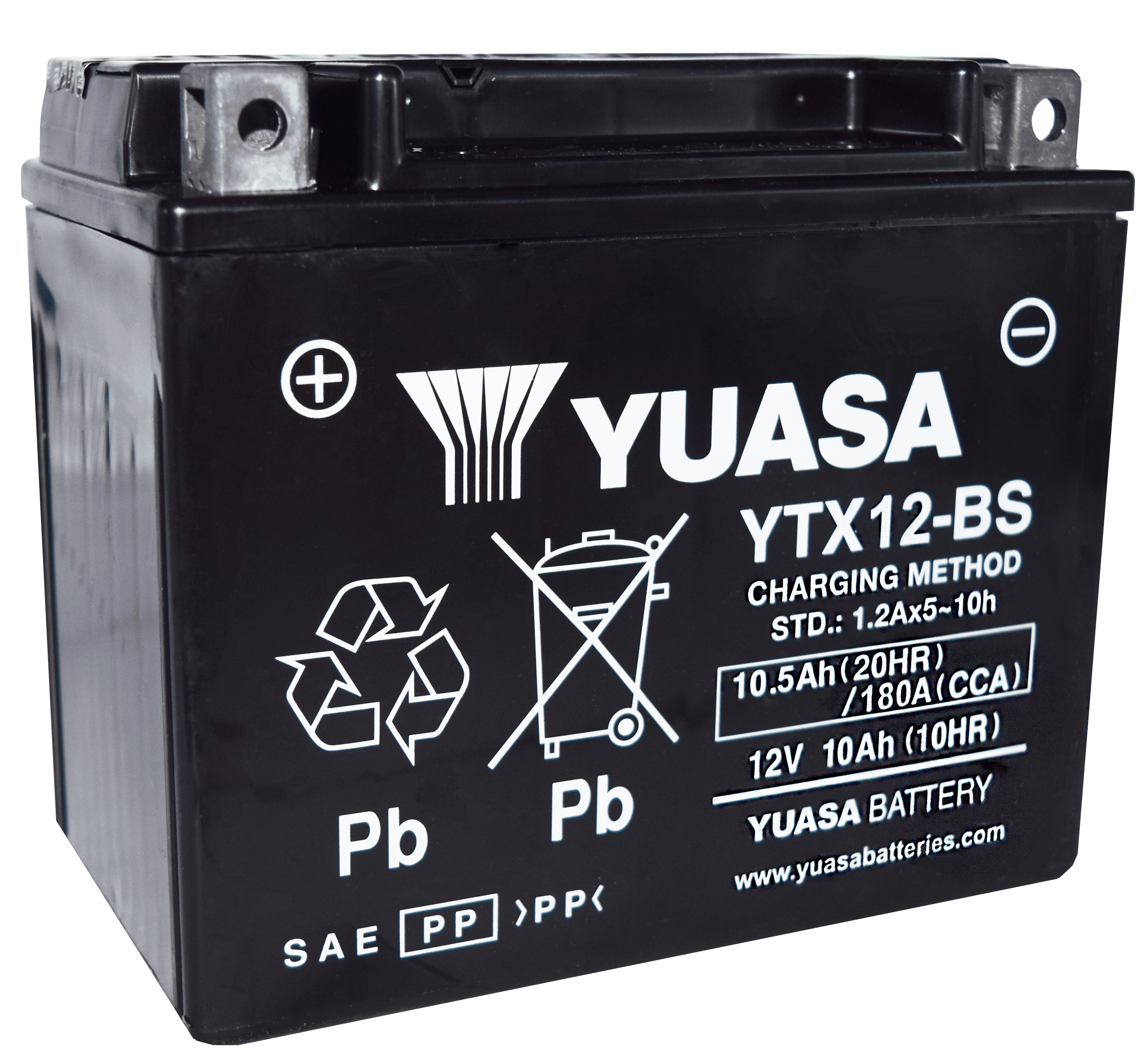 YTX12-BS High Performance - Maintenance Free - Sealed AGM Motorcycle  Battery